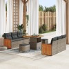 VidaXL Set de canapele pentru grădină 9 pcs Gri 80 x 80 x 71 cm