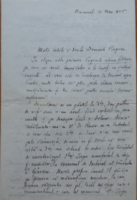Scrisoare Gheorghe T. Kirileanu catre Vasile Bogrea, 1925, Iorga foto