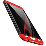 Husa Samsung Galaxy S7 Edge GKK Full Cover 360 Negru/Rosu, Protectie Socuri, Plastic