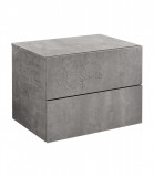 Noptiera montabila pe perete, 2 sertare, 40x29x30 cm, PAL, gri beton