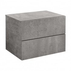 Noptiera montabila pe perete, 2 sertare, 40x29x30 cm, PAL, gri beton