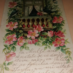 CARTE POSTALA / FELICITARE ,STAMPILA PIATRA NEAMT ,ANII 1900 ,