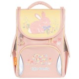 Ghiozdan Herlitz Nature Quest Pro Bows And Bunny, Go Green, Ergonomic, Usor, Reflectorizant + CADOU! Fete, Scolari clasele I-IV