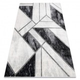 Exclusiv EMERALD covor 81953 glamour, stilat, marmură, geometric negru / argint , 160x220 cm