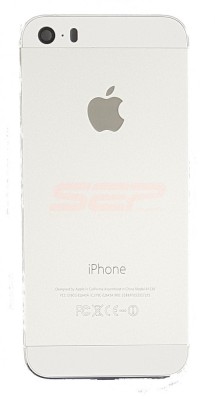 Capac baterie + mijloc + suport sim iPhone 5S WHITE foto