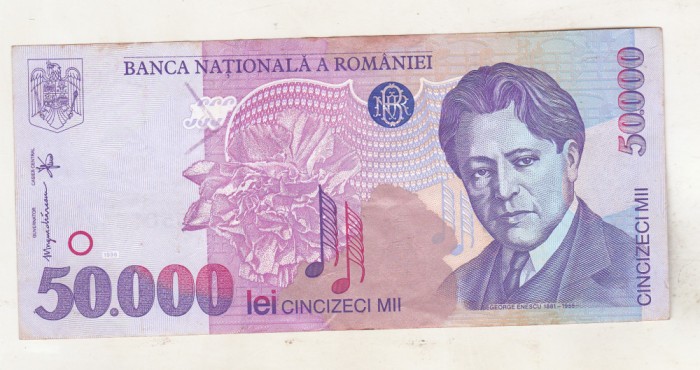 bnk bn Romania 50000 lei 1996 , circulata