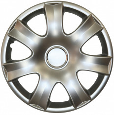 Set capace roti 15 inch tip Peugeot, culoare Silver 15-326 foto