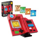 Set de constructie Mega, Pokedex POKEMON, 322 piese, cu functie de lumina, multicolor
