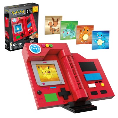 Set de constructie Mega, Pokedex POKEMON, 322 piese, cu functie de lumina, multicolor foto