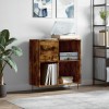 VidaXL Dulap pentru discuri stejar fumuriu 84,5x38x89 cm lemn compozit