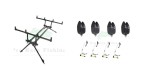 Rod Pod pescuit prokarpfishing ,cu 4 Avertizori si 4 Swingere cu led