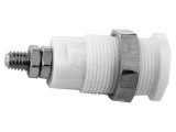 Conector Banană Alb 4mm 36A 1kV Nichelat