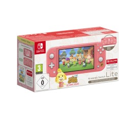 Consola Nintendo Switch Lite Animal Crossing: New Horizons Isabelle Aloha Edition, Coral