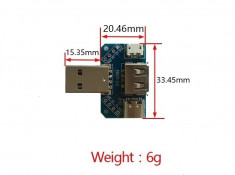 USB spliter Male USB Connector to Type-c Micro Female USB 2.54-4P foto