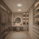 Lustra LED SHARIN, 18W, Diametru 19cm, Lumina Calda/Neutra/Rece, Alb, Metal si Acril