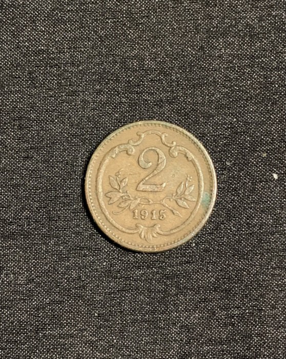 Moneda 2 heller 1915 Austria