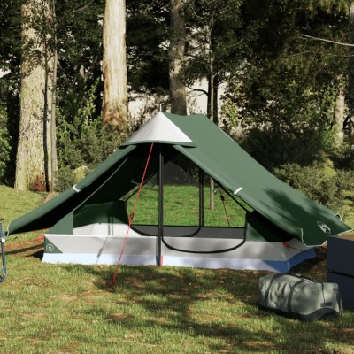 Gossi cort de camping pentru 2 persoane, verde, impermeabil foto