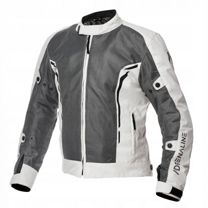 Geaca Moto Adrenaline Meshtec 2.0, Alb/Gri, Marime 5XL