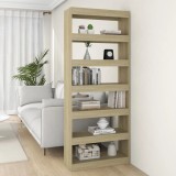VidaXL Bibliotecă/Separator cameră, stejar sonoma, 80x30x198 cm, PAL