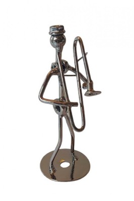 Ornament decorativ, Muzicant din metal, Nergu, 13 cm, 356XD-2 foto