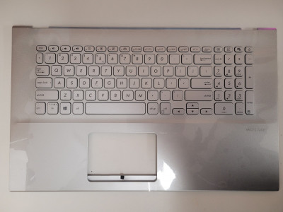 Carcasa superioara cu tastatura palmrest Laptop, Asus, VivoBook 17 M712, M712D, M712DA, M712DK, M712UA, 90NB0L61-R31UI0, iluminata, layout US foto