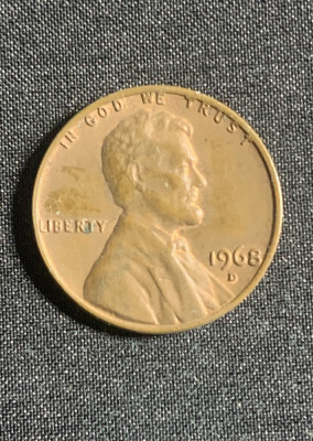 Moneda One Cent 1968 USA foto