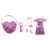 Set gentuta si rochie pentru Papusa, Barbie, HJT45