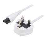 Cablu Alb 5m 3x0,75mm2 BS 1363 la IEC C5 PVC 3A