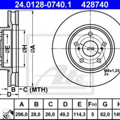 Disc frana LEXUS IS II (GSE2, ALE2, USE2) (2005 - 2016) ATE 24.0128-0740.1