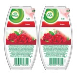 Pachet 2 x Odorizant Air Wick Gel Roses, 150 g