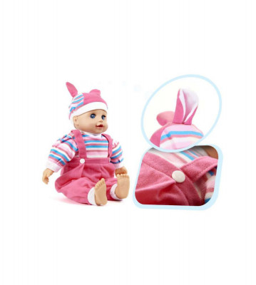 Papusa bebelus cu sunete, Maja 40 cm, roz foto