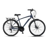 Bicicleta City Umit Ventura, M-460-ATB-S, culoare albastru gri, roata 28 , cadru 460mm din aluminiu, frana disc hidraulic, 21 viteze