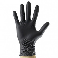 Manusi din nitril negre, 100 bucati, marime XL