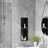 Cumpara ieftin Nisă de Duș Negru 60 x 20 x 9.5 cm Oţel inoxidabil