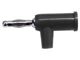 Mufă banană 4mm 15A 5kVDC neagră cupru beriliu