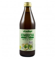 Bautura bio kombucha cu limete si ghimbir, 330ml Voelkel foto