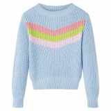 Pulover pentru copii tricotat, albastru, 104 GartenMobel Dekor, vidaXL