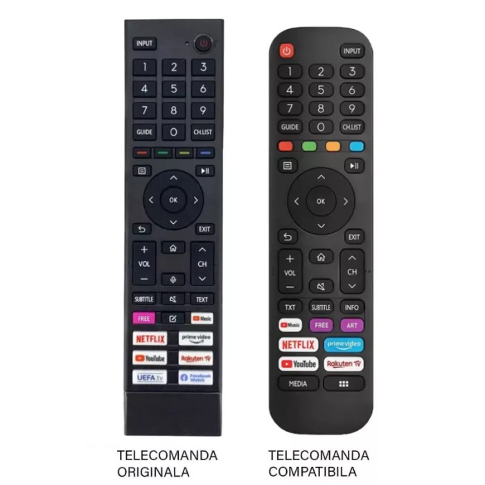 Telecomanda TV Hisense ERF3B80H compatibila cod ER1169-N /MFY1159