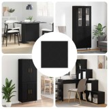 vidaXL Copertă autocolantă pentru șuruburi 12 pcs Negru &Oslash; 20 x 0,5 mm 864634