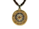 Amuleta de protectie, sanatate si prosperitate- Medalionul celor 8 simboluri tibetane, cele 12 zodii si silaba HRIH