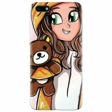 Husa silicon pentru Huawei Y5 Prime 2018, Girl With Little Bear