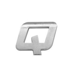 Ornament Auto 3D Litera Q 26 MM Cromat
