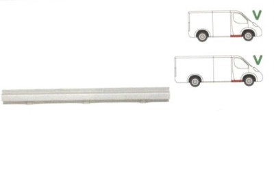 Segment reparatie prag Iveco Daily 01.1978-02.1990, Iveco Daily 03.1990-12.1998 , partea Stanga/ Dreapta, Sub Usa Din Fata, L=600mm, foto