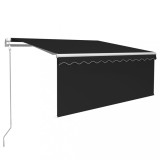 Cumpara ieftin Copertina retractabila automat cu stor, antracit, 3x2,5 m