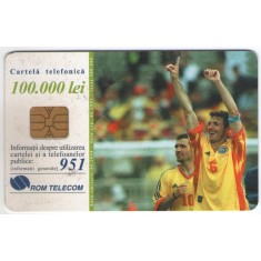Romania 2000 - cartela telefonica cu fotbal, 100.000