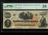USA Statele Confederate 100 dollar 1862 T41 AUNC