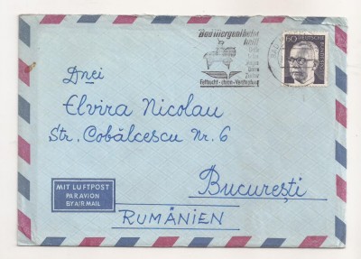 FD21- Plic Circulat international Germania-Romania, 1972, include corespondenta foto