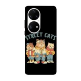 Husa compatibila cu Huawei Mate 40 Pro model street cats, Silicon, TPU, Viceversa, Transparent, Carcasa