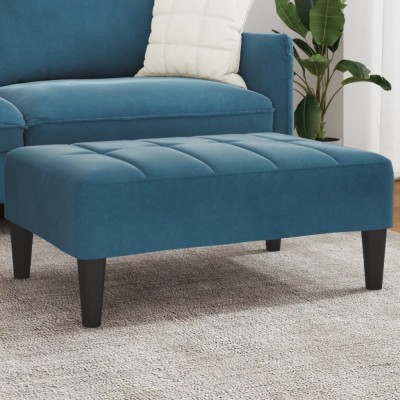 vidaXL Taburet, albastru, 77x55x31 cm, catifea foto