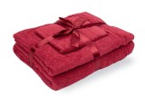Set prosoape bumbac 600gsm de fata 50x90 cm + de corp 70x140 + de maini 30x50 cm, bordeaux